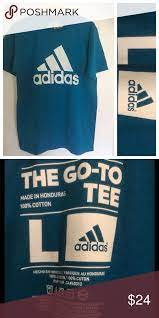 Adidas The Go Tee Blue Tshirt Tees Clothes Design Blue Tshirt