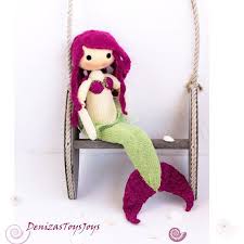Toy knitting patterns that are easy to read and simple to make too. Mermaid Doll Pdf Knitting Pattern Knitted In The By Deniza17 Mermaid Dolls Knitted Doll Patterns Mermaid Crafts