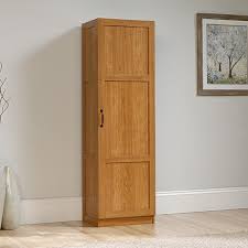 Sauder Select Tall Pantry Storage Cabinet Highland Oak 419983 Sauder Sauder Woodworking
