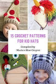 Best Fun Winter Crochet Hats For Kids Free Patterns Maria S Blue Crayon Crochet Kids Hats Kids Hats Patterns Crochet Animal Hats