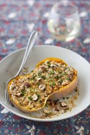Courge Butternut Farcie Au Riz Et Aux Noisettes Recette Recettes De Cuisine Recette Courge Recette Courge Butternut