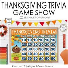 When you're busy planning an amazing thanksgiving dinner, one of the tasks that might fall by the wayside is finding the time to think up engaging ways to entertain guests before the feast starts or after the meal is done. Thanksgiving Trivia And History Game Show Thanksgiving Games And Activities