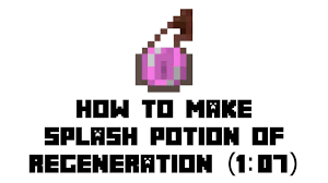 Below is a picture of the brewing stand interface, to help aid in the explanation. Minecraft Survival How To Make Splash Potion Of Regeneration 1 07 Youtube