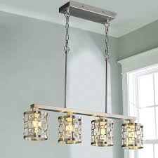Kitchen island light fixture brushed nickel. Buy Dining Room Lighting Fixtures Hanging Farmhouse Chandelier 4 Light Brushed Nickel Chandelier Kitchen Island Light Online In Vietnam B094jjlptc