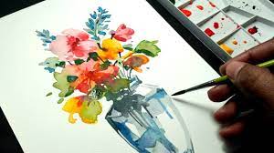 Check spelling or type a new query. Flower Vase Drawing With Watercolor Ll Very Easy Youtube Flower Vase Drawing Watercolor Flowers Tutorial Watercolor Paintings Tutorials
