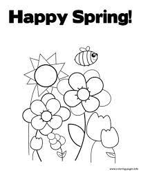 Happy Spring Coloring Pages Coloring Printable B108 Area