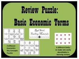 Economics Key Concepts Puzzles Set Of 2 Economics Puzzle Set Economic Terms