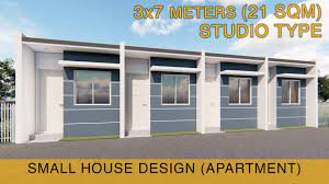 Small House Design Idea Apartment 3x7 Meters 21sqm Studio Type Small House Exteriors Modern Small Apartment Design House Design