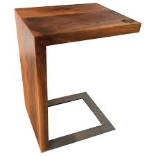 Simplihome harper solid hardwood 22 inch wide square mid century modern end side table in walnut brown with storage, 2 drawers, for the living room and bedroom. Black Walnut End Table For Sale At 1stdibs