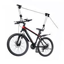 Horizontal bike lift hoist garage bicycle storage pulley. Robtec Heavy Duty Ceiling Mount Bike Hoist Set Cbh45 The Home Depot