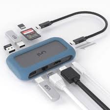 It does work with win7 laptop at usb 2.0 port without problems. Usb C Ethernet Hub 8 In 1 Usb C Hdmi Adapter Detachable Connector Uni