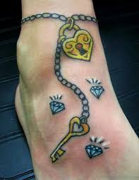 Another commonly chosen couple tattoo is that of lock and key. 30 Simple Key Tattoos On Ankle