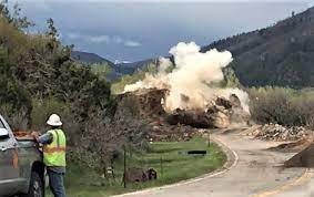 Update Crew Blasts Boulder Blocking Colorado 145