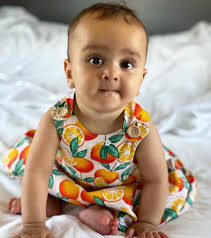 Oranges and Leaves Design Reversible Cotton Dress