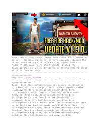 The free fire battlegrounds hack tool is coded and created by hackers and game developers to help the this new free fire battlegrounds hack tool will never make you run out of coins and diamonds anymore. Free Fire Battlegrounds Cheats Free Coins And Diamonds No Survey