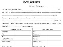Download Salary Certificate Formats Word Excel And Pdf