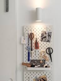 Skadis Pegboard White Width 14 Height 22 Ikea Ikea Wall Storage Wall Storage Shelves Ikea