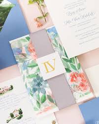 Watercolor Tissue Wedding Invitation Wrap Foil Monogram Belly Band Custom Wedding Invitations Wedding Invitations Unique Wedding Stationery
