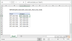 How To Use The Excel Replace Function Exceljet