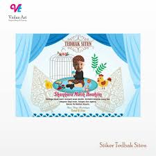 Contoh kartu ucapan tedak siten. Stiker Tedak Siten Khitanan Kotak Shopee Indonesia