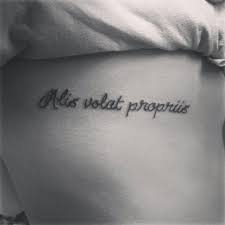 Alis Volat Propriis She Flies With Her Own Wings In Latin Tattoo Quotes Alis Volat Propriis Wings