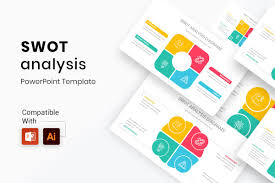 Swot Diagrams Powerpoint Template In 2020