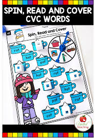 Spin Read And Cover Cvc Words United Teaching Cvc Words Fun Phonics Activities Cvc Word Families