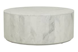 In white, they can blend in with almost any existing decor scheme, and they make a great instagram backdrop! Elle Round Block Marble Coffee Table Urban Rhythm