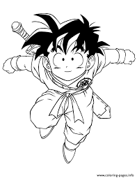 Goku was revealed a month before the dragon ball manga started, in postcards sent to members of the akira toriyama preservation society. Dragon Ball Z Goten Coloring Page Coloring Pages Printable