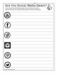 Social Media Smarts Social Media Worksheet Media Smart Social Media Apps