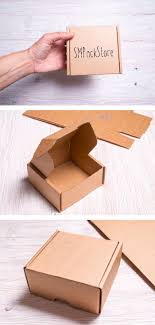 Lot Of 10 Pcs 4x4 Inch Mini Kraft Carton Mailer Box With Etsy In 2020 Etsy Packaging Kraft Box Packaging Mini Kraft