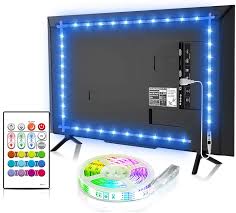 Amazon Com Bason Tv Led Backlight 13 09ft Usb Led Lights Strip For 60 70 Tv Monitor Backlight Led Tv Lights With Remote 4096 Diy Colors Tv Bias Lighting For Hdtv Pc Updated Home Improvement