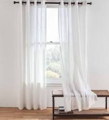 Sheer Linen Panel With Grommets In 2020 White Curtains Living Room Panel Curtains Curtains
