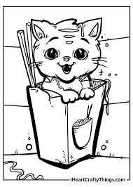 Enjoy these free coloring pages to color, paint or crafty educational projects for young children, preschool, kindergarten and early elementary. Cute Cat Coloring Pages 100 Unique And Extra Cute 2021