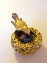 Bird In Hand Marketplace Vintage Max Factor Bird In Nest Solid Perfume Gold Tone Metal Compact Free Shipping Solid Perfume Perfume Estee Lauder Perfume