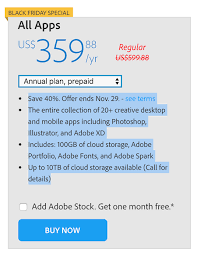 All creative cloud apps for students: Adobe Creative Cloud Black Friday 2019