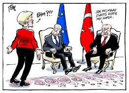 Mevlüt çavuşoğlu, the foreign minister who was seated on another couch, said on thursday that the seating arrangement was in line with international protocol and that turkey was being subject to unjust accusations. Couch Voxeurop