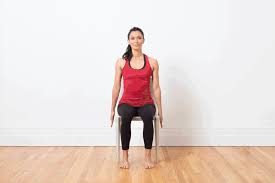10 Yoga Poses You Can Do In A Chair Chair Pose Yoga Chair Yoga Yoga Poses