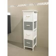 Lit blanc avec tiroir pour enfant et adulte chic et moderne , lit existe en différent dimensions. Meuble Jersey 4 Tiroirs Blanc Gris Meuble De Salle De Bain Meuble De Salle De Bain Salle De Bains Et Wc Decoration Interieur