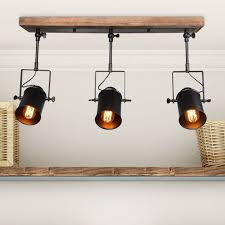Wood Metal Spotlight 3 Light Track Kit In 2020 Industrial Track Lighting Modern Track Lighting Farmhouse Track Lighting
