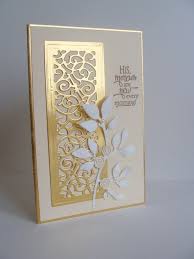 Sticking multiple bits of glitter randomly also increase the charm of the greeting card. I Just Love White With Ivory And The Gold Just Made The Whole Thing Simply Delightful To Me Sympathy Cards Handmade Pinterest Birthday Cards Cards Handmade