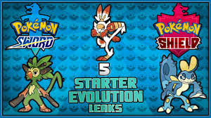 We know that the pokémon sword and shield starter series/ evolution went with grookey, scronbunny, and sobble. 5 Leaked New Starter Evolutions For Pokemon Sword And Shield Every Final Starter Evolutions Youtube