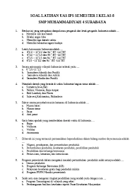 Ukurannya 6 x 8 m. Top Pdf Soal Uas Ips Kelas 8 Smp Mtssemester 1 Ganjil Soal 1 123dok Com