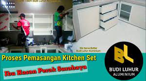 Kitchen set aluminium acp putih telur dpt menghilangkan. Progres Pembuatan Kitchen Set Aluminium Kombinasi Acp Dobel Hpl Youtube