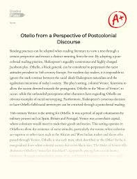 Maybe you would like to learn more about one of these? Otello From A Perspective Of Postcolonial Discourse Essay Example 1004 Words Gradesfixer