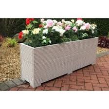 Large Wooden Garden Planter Trough Painted In Cuprinol Muted Clay 140cm Long Decking Wooden Garden Planters Garden Planters Large Garden Planters
