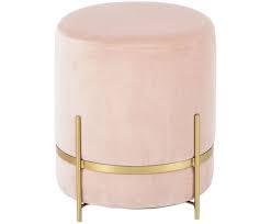 Samt Hocker Haven Hocker Rosa Mobel Nobles Wohnzimmer