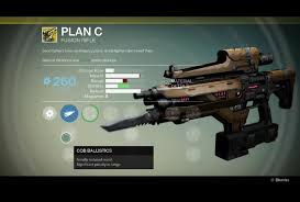 Exotics weapons also occasionally drop from random . Destiny Plan C Exotic Fusion Rifle