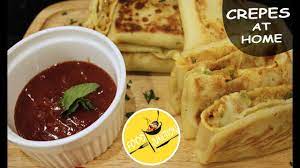 Cheesy Chicken Crepes How To Make At Home Easy Crepes Recipe Food Food Easy Crepe Recipe Crepe Recipes