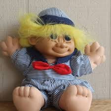 1980/90 Large Russ Berrie Troll Kidz Sailor Plush/soft Body 12" Doll, Russ  Troll, Plush Troll Doll, Large Troll Doll, Vintage Troll Sailor